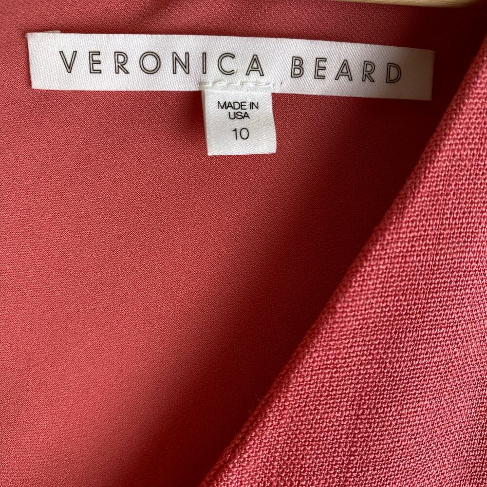 Veronica Beard Amalita Coral Pink Sheath Midi Dress Size 10 - Picture 11 of 15